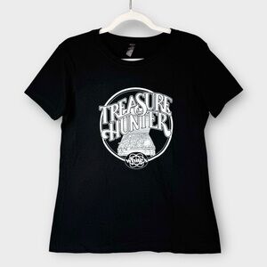 White’s Metal Detector Black Treasure Hunter Short Sleeve T-shirt Women’s L Tee